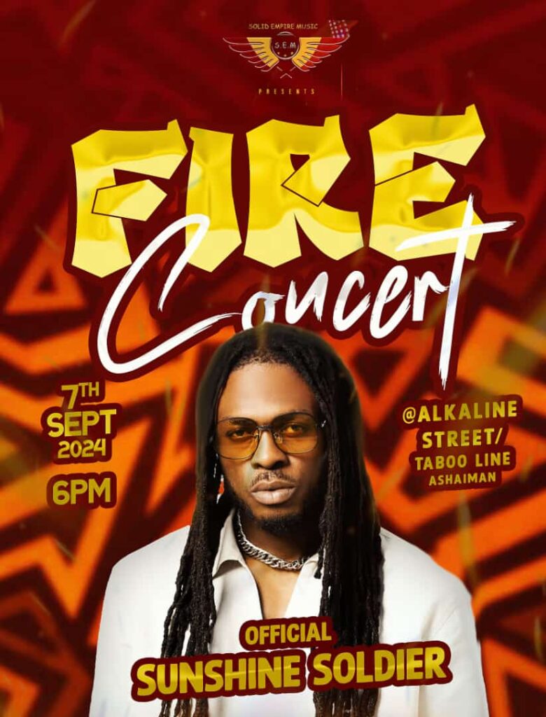 SunShine Soldier Set For Fire Concert ahead of his new album